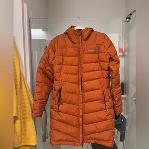Women's Orange Puffer Coat